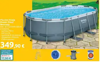 Carrefour Piscina Ovale Power Steel Bestway mis. 427x250xh 100cm offerta