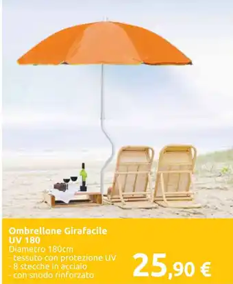 Carrefour Ombrellone Girafacile UV 180 offerta