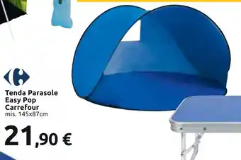 Carrefour Tenda Parasole Easy Pop Carrefour mis. 145x87cm offerta