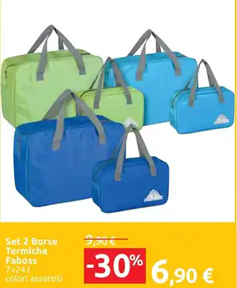 Carrefour Set 2 Borse Termiche Faboss 7+24 l offerta