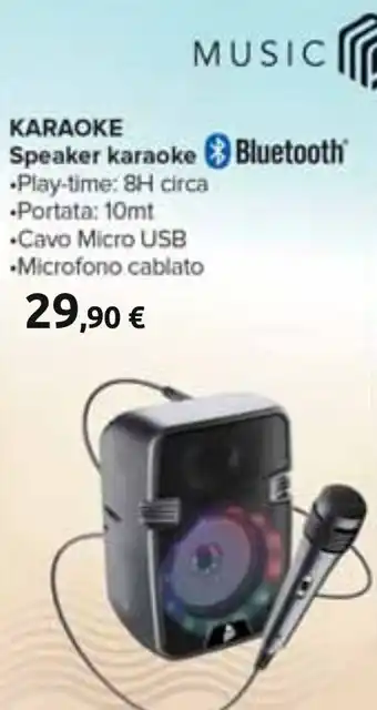 Carrefour KARAOKE Speaker karaoke Bluetooth offerta