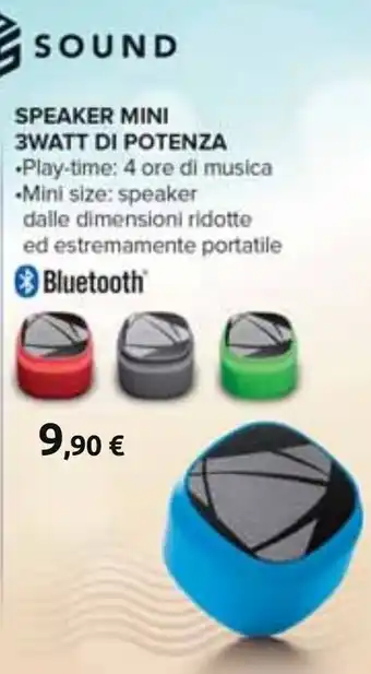 Carrefour SPEAKER MINI 3WATT DI POTENZA offerta