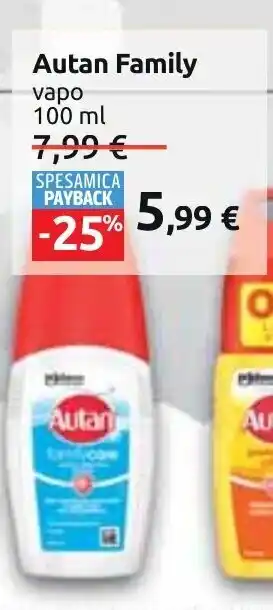 Carrefour Autan Family vapo 100 ml offerta