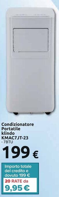 Carrefour Condizionatore Portatile klindo KMAC7JT-23 offerta