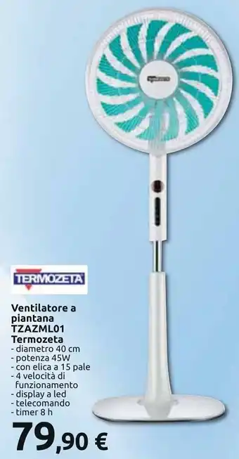 Carrefour TERMOZETA Ventilatore a piantana TZAZML01 Termozeta offerta
