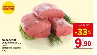 Iperal POLPA SCELTA DI BOVINO ADULTO offerta
