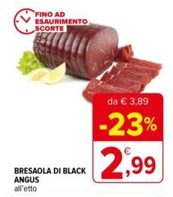 Iperal BRESAOLA DI BLACK ANGUS all'etto offerta