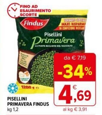 Iperal PISELLINI PRIMAVERA FINDUS kg 1,2 offerta