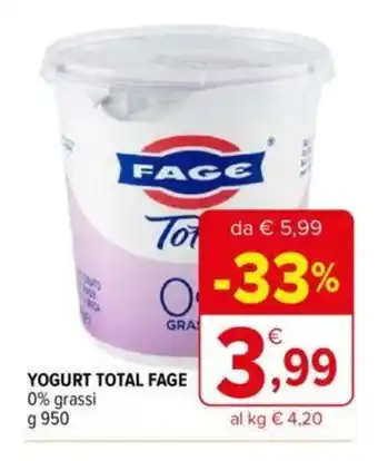 Iperal YOGURT TOTAL FAGE 950 g offerta