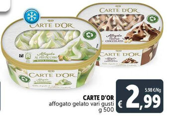 Deco Supermercati CARTE D'OR affogato gelato vari gusti g 500 offerta