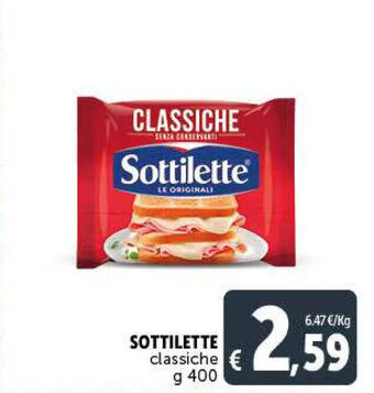 Deco Supermercati SOTTILETTE classiche g 400 offerta