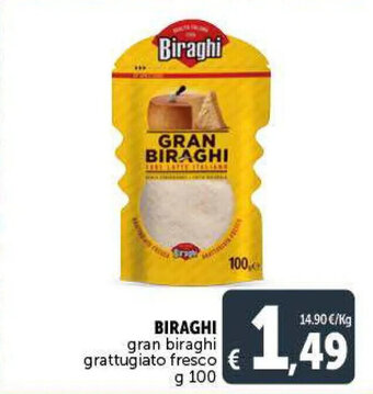 Deco Supermercati BIRAGHI gran biraghi grattugiato fresco g 100 offerta