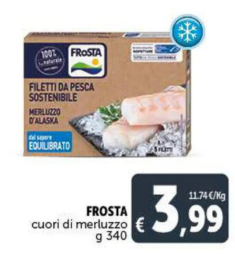 Deco Supermercati FROSTA cuori di merluzzo g 340 offerta