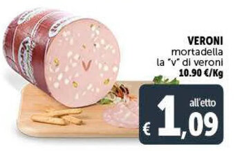 Deco Supermercati VERONI mortadella la "v" di veroni offerta