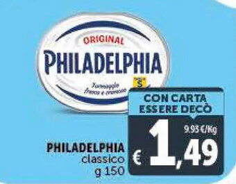 Deco Supermercati PHILADELPHIA classico g 150 offerta