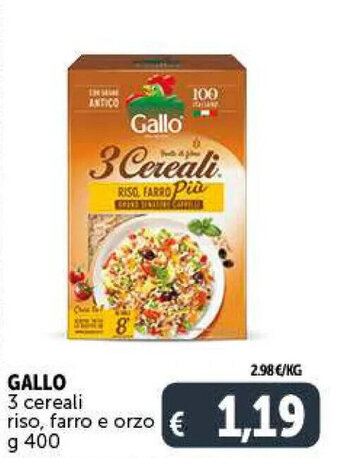 GALLO 3 cereali riso, farro e orzo g 400
