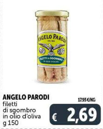 ANGELO PARODI filetti di sgombro in olio d'oliva g 150