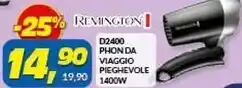 Risparmio Casa Remington phon da viaggio pieghevole offerta