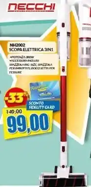 Risparmio Casa Necchi nh2002 scopa elettrica 3in1 offerta