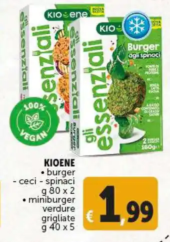Deco Supermercati KIOENE • burger - ceci - spinaci g 80 x 2 offerta