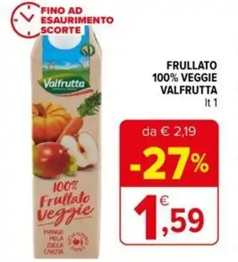 Iperal FRULLATO 100% VEGGIE VALFRUTTA lt 1 offerta