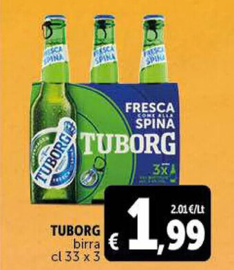 Deco Supermercati TUBORG birra cl 33 x 3 offerta
