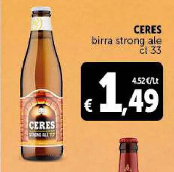 Deco Supermercati CERES birra strong ale cl 33 offerta