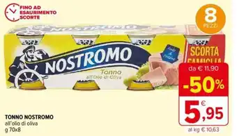 Iperal TONNO NOSTROMO g 70 x 8 offerta