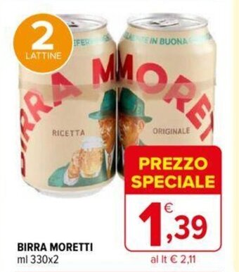 BIRRA MORETTI ml 330x2