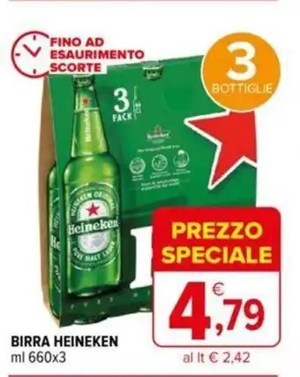 Iperal BIRRA HEINEKEN ml 660x3 offerta