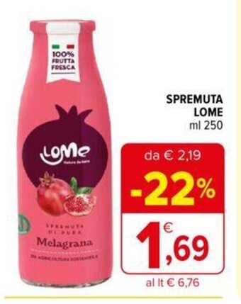 Iperal SPREMUTA LOME ml 250 offerta