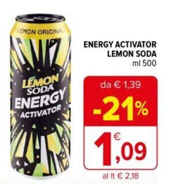 Iperal ENERGY ACTIVATOR LEMON SODA ml 500 offerta