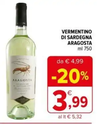 Iperal VERMENTINO DI SARDEGNA ARAGOSTA 750 ml offerta