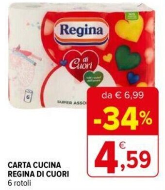 Iperal CARTA CUCINA REGINA DI CUORI 6 rotoli offerta