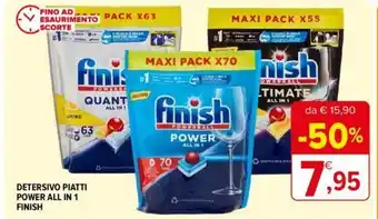 Iperal DETERSIVO PIATTI POWER ALL IN 1 FINISH offerta