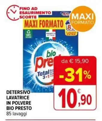 Iperal DETERSIVO LAVATRICE IN POLVERE BIO PRESTO 85 lavaggi offerta