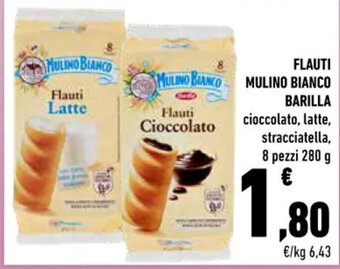Conad FLAUTI MULINO BIANCO Barilla 8 pezzi 280 g offerta
