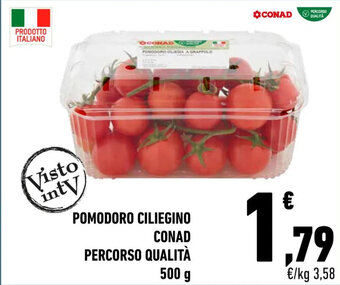 Conad POMODORO CILIEGINO CONAD PERCORSO QUALITÀ 500 g offerta