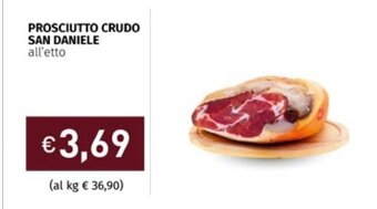 Prezzemolo e Vitale PROSCIUTTO CRUDO SAN DANIELE all'etto offerta