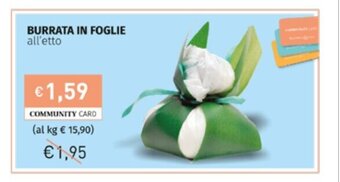 Prezzemolo e Vitale BURRATA IN FOGLIE all'etto offerta