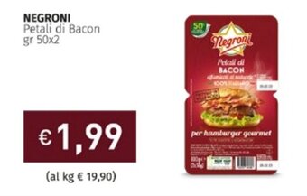 Prezzemolo e Vitale NEGRONI Petali di Bacon gr 50x2 offerta