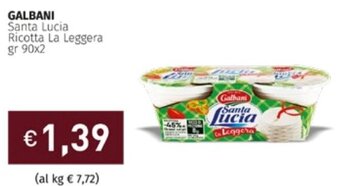 Prezzemolo e Vitale Galbani Santa Lucia Ricotta La Leggera gr 90x2 offerta