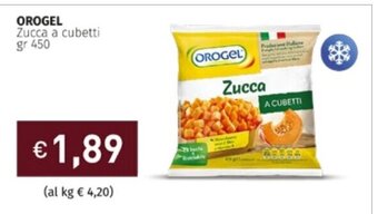 OROGEL Zucca a cubetti gr 450