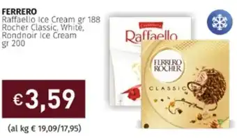 Prezzemolo e Vitale FERRERO Raffaello Ice Cream gr 188 offerta