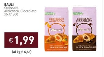 BAULI Croissant Albicocca, Cioccolato x6 gr 300