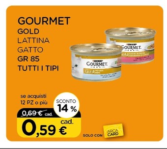 Gourmet gold lattina gatto gr 85 tutti i tipi