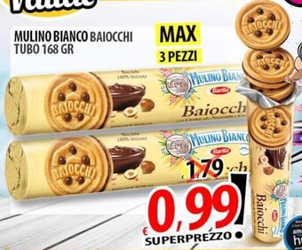 Il Genio Supermercato MULINO BIANCO BAIOCCHI TUBO 168 GR offerta