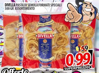 Il Genio Supermercato DIVELLA PASTA DI SEMOLA FORMATI SPECIALI 500 GR ASSORTIMENTO offerta