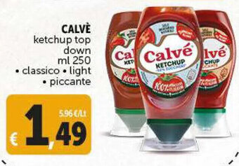 Deco Supermercati CALVÈ ketchup top down ml 250 offerta