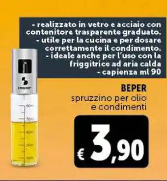 Deco Supermercati BEPER spruzzino per olio e condimenti offerta